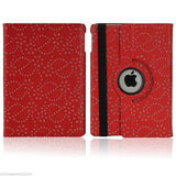 for iPad 2 3 4 5 6 9.7 10.2 Air Mini 1 2 3 DIAMOND bling 360 Rotate case cover