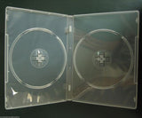 25 Standard DOUBLE 14mm HOLD 2 DVD Cover Disc Case + outer wrap insert CLEAR