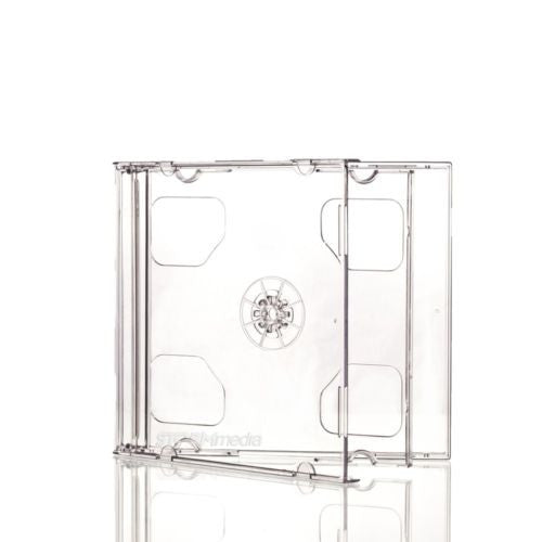 10 Standard 10mm DOUBLE Jewel CD Cases with CLEAR Tray 10.4mm Disc case DCT AU