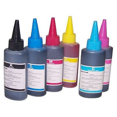 6 x 100ml Bottle Ink for EPSON CISS Continuous ink & REFILL bottle T277XL nonOEM