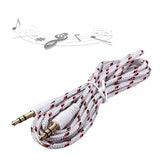 3.5mm AUX colour braided ROPE Male to Male Auxiliary Cable Stereo Audio AU selle