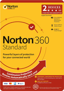 Norton 360 Standard 2 Devices 1 Year LICENSE window mac  2021-2022