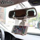 REARVIEW Mirror Mount Clip Cell Phone Holder Car Sun Visor Bracket Stand BLACK