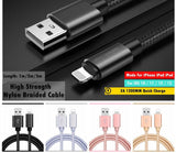 Heavy Duty USB Charger Cable for iPhone 8 7 6 X 11 Fast Charge Braided Lead AU