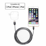 Heavy Duty USB Charger Cable for iPhone 8 7 6 X 11 Fast Charge Braided Data Lead