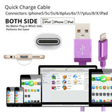 Heavy Duty USB Charger Cable for iPhone 8 7 6 X 11 Fast Charge Braided Data Lead