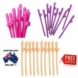 10/20/50X Willy Penis Dick Straw Hens Night Paty Straws Mix Colours Bachelorette