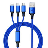 3 in 1 Multi USB Charger Charging Cable Cord For Mobile Micro USB TYPE Android