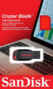 SanDisk Cruzer Blade 16GB USB 2.0 Flash Drive Key Pen Memory Stick SDCZ50 AUS