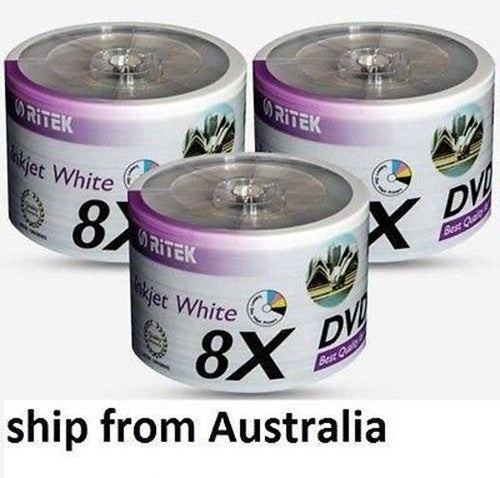 Ritek DVD-R White Inkjet Printable 8X 50 Pack - Capax Technology
