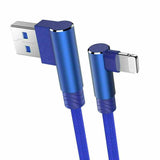 1m 2m 3m 90 ELBOW Fast Charging USB Charger Cable Data Sync Lead for iPhone iPad