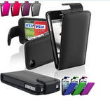 TOP Flip Wallet Case Premium PU Leather Cover Protector For iPhone 5 5S AU SEND