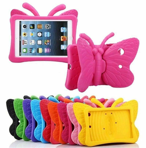 Kids Cute BUTTERFLY Foam Stand Case Cover For iPad 5th 6th 7th 8th 9th 10th Gen