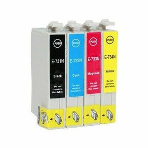 4 1x 73N Ink Cartridge Compatible for Epson Stylus TX100 TX110 TX200 TX210 TX400