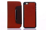 Magnetic Detachable 2 in 1 Magnet Leather ID Wallet Cover Case IPHONE 4