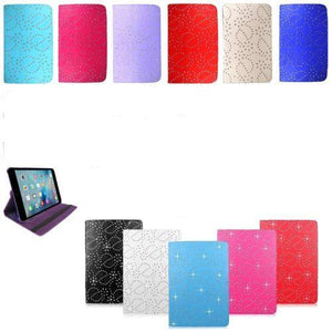 360 DIAMOND BLING case cover for Samsung GALAXY TAB A SM-T550 T555 LIGHT BLUE
