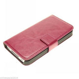 For iPhone 7 6 5 4 6s 5se 5c Leather Flip Wallet Case Card Cover - SLIM fit