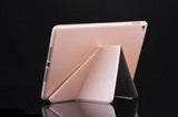 for iPad Air 2 9.7 A1566 A1567 - RED 5 Fold Flip TPU SILICON GEL RUBBER case