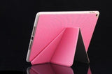 for iPad Air 2 9.7 A1566 A1567 - RED 5 Fold Flip TPU SILICON GEL RUBBER case