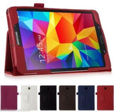 2 Fold Leather Flip Case Cover Stand Samsung Galaxy Tab S2 SM-T710 T715 - RED