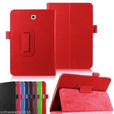 2 Fold Leather Flip Case Cover Stand Samsung Galaxy Tab S2 SM-T710 T715 - RED