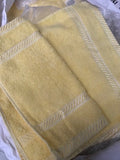 10 Face wash 100% QUALITY Cotton Towels Cloths Washers towel 30 x 30cm - YELLOW