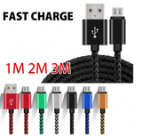 Micro USB Cable 3M 2M Fast Charging Charger Long Cord For Android Samsung nonoem