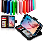 for Samsung S4 S5 S6 S7 leather wallet CREDIT CARD id holder flip case cover