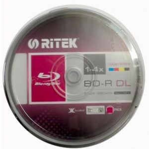 300 x Ritek Blu-ray BD-R 4x 50GB inkjet printable - High Capacity Blu ray bdr Di