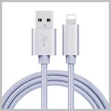 Heavy Duty USB Charger Cable for iPhone 8 7 6 X 11 Fast Charge Braided Data Lead