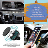 Universal Magnetic Stand Car Air Vent Mount Phone Holder Dock for Phone - BLACK