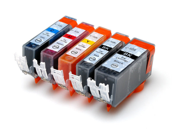 24x Non-OEM Ink Cartridge PGI525 CLI526 + Grey for Canon PIXMA MG6150 MG6250