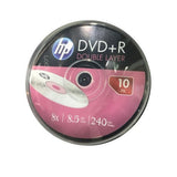 10 x HP 8.5GB DVD+R DL Dual layer 8X - Full Hub Printable DVD DL