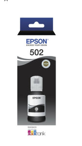 Genuine Epson 502 T502 EcoTank Ink Bottle for ET4750 ET2700 ET3700 ET2750 BLACK