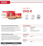 Imation DVD-R 4.7GB 16X White inkjet Hub Printable Cake Box - NOT tdk LG