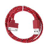 colour braided ROPE USB data sync charger Cable apple iPhone 3 4 4S iPad 1 2 3m