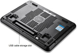 BLUE light Laptop Cooler Cooling Pad Fan USB Stand for 14" Notebook N19 - GREEN