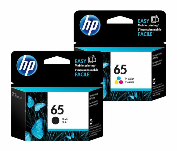 HP Genuine #65 BLACK+COLOR Ink Value Pack->Envy 5020/DJ-3720/3721/3724 [3JB07AA]