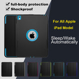 For iPad mini 1 2 3 4 Air 2 nonoem 4 in 1 Heavy Duty Shockproof Case Cover