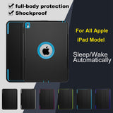 4 in 1 Heavy Duty Shock/Dirt Proof Hard Case Stand Cover iPad mini 4 3 Air 2 9.7