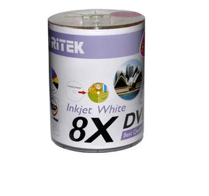 400 Ritek White PRINTABLE Blank DVD-R media 8X 16x Full Hub Printable G05