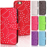DIAMOND bling crystal sparkle Wallet Flip Cover Case for iPhone 8 7 6 5 4 nonoem