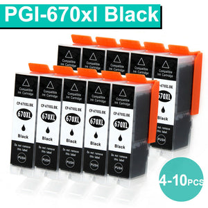 1-10 BLACK Ink Cartridges for Canon PGI-670xl PIXMA MG5760 MG5765 MG5766 nonoem