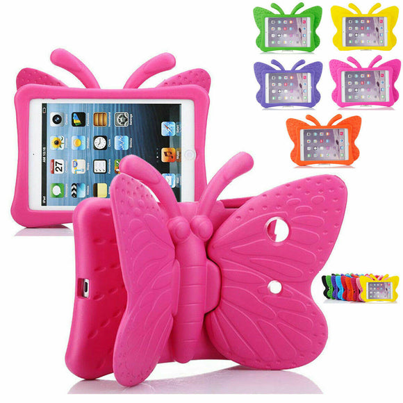 CARTOON BUTTERFLY Kids eva foam Stand Case Cover for iPad 5 6 7 8 9 Gen 9.7 10.2