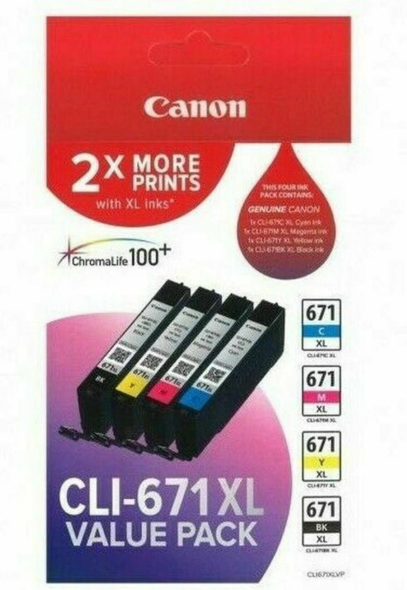 ORIGINAL CANON PIXMA Genuine PG 670 670XL BK CLI 671 671XL BK / C / M / Y / GY