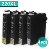 1-5 BLACK T220 220XL T220XL Ink Cartridges for WF2630 WF2650 WF2760 NON-OEM