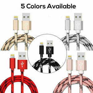 Braided Fast Charging Cable Charger Cord For iPhone 11 12 X 7 8 XS 6 iPad 9 8 7