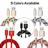 Braided Fast Charging Cable Charger Cord For iPhone 11 12 X 7 8 XS 6 iPad 9 8 7