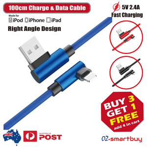 90 degree 1m 2m Braided Type-C USB Charger Cable Cord for Samsung S20 S21 AUS SE