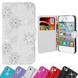 DIAMOND bling crystal sparkle Wallet Flip Cover Case for iPhone 8 7 6 5 4 nonoem